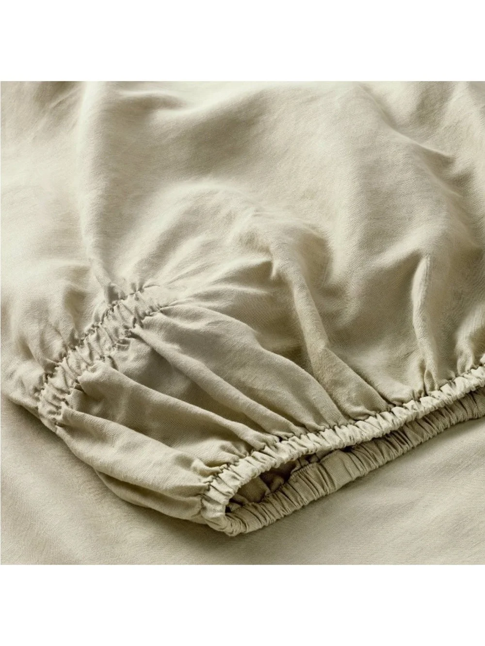 NWT King 100% Linen Sheet Set Light Olive Green - Casaluna